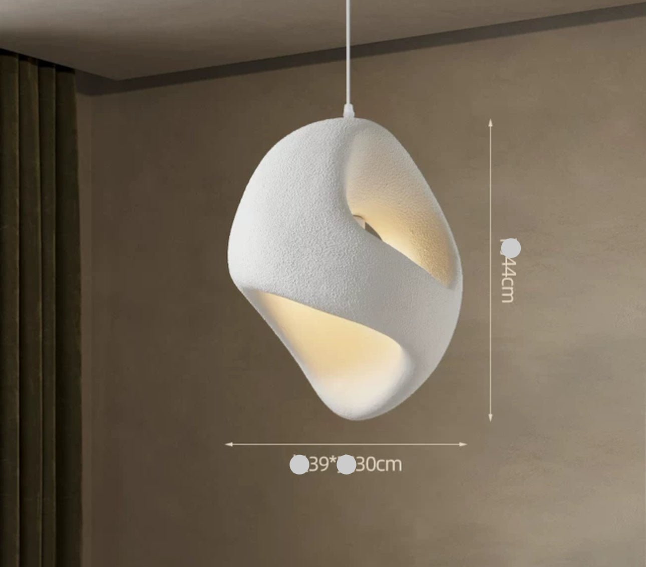 Wabi Sabi Ceiling Light Fixtures | Minimalist Resin Lighting for Warm Elegant Interiors - Pendant Lamps