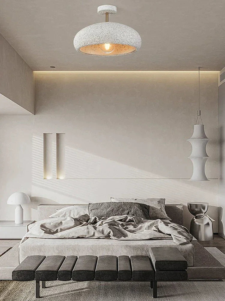 Wabi-sabi Modern Ceiling Light For Dining Room Living Semi-flush Mount - Mounts