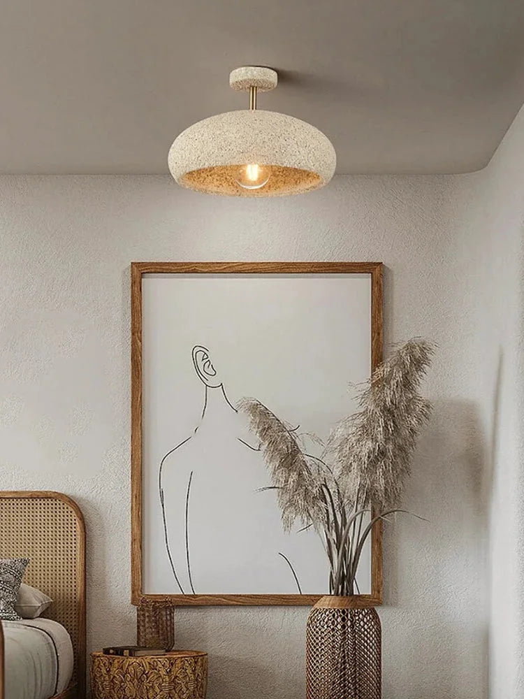 Wabi-sabi Modern Ceiling Light For Dining Room Living Semi-flush Mount - Mounts
