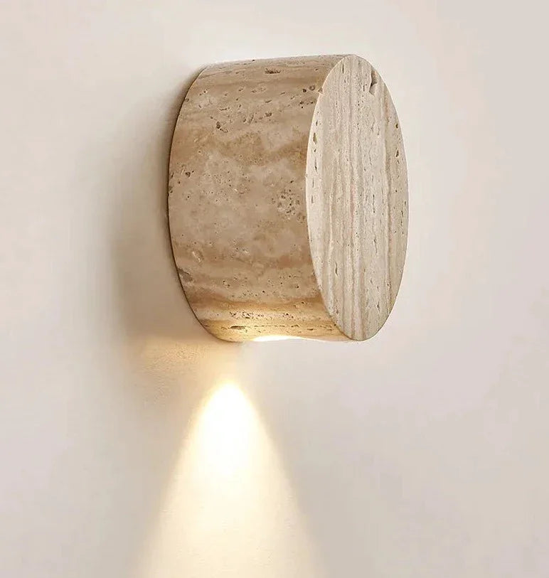 Wabi Sabi Natural Yellow Stone Wall Lamp Sconces For Corridor Living Room Hall - Minimalist Lamps