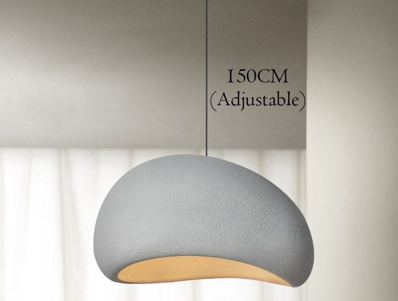 Wabi Sabi Pendant Lights | Ceramic White Grey Minimalist Ceiling Light Fixtures - Lamps