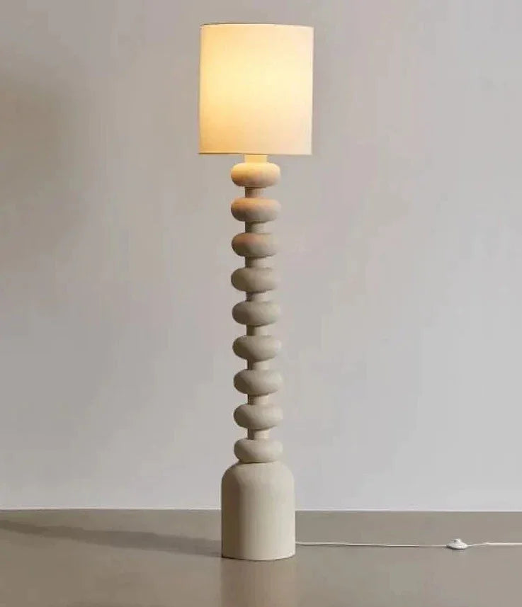 White Wabi-sabi Resin Floor Lamp For Living Room Bedroom Japandi Lamps - Minimalist Floor Lamps