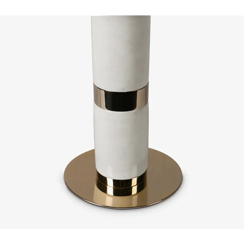 Black Marble & Brass Table Lamp | Art Deco Statement Lighting - Lamps