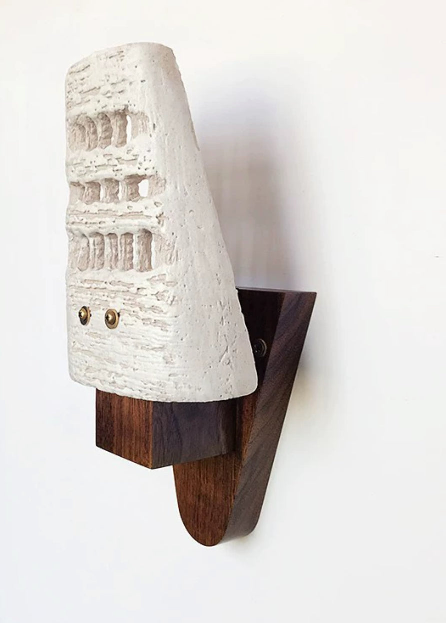 Wood Ceramic Wall Lamp For Modern Minimalist Interiors - Lamps
