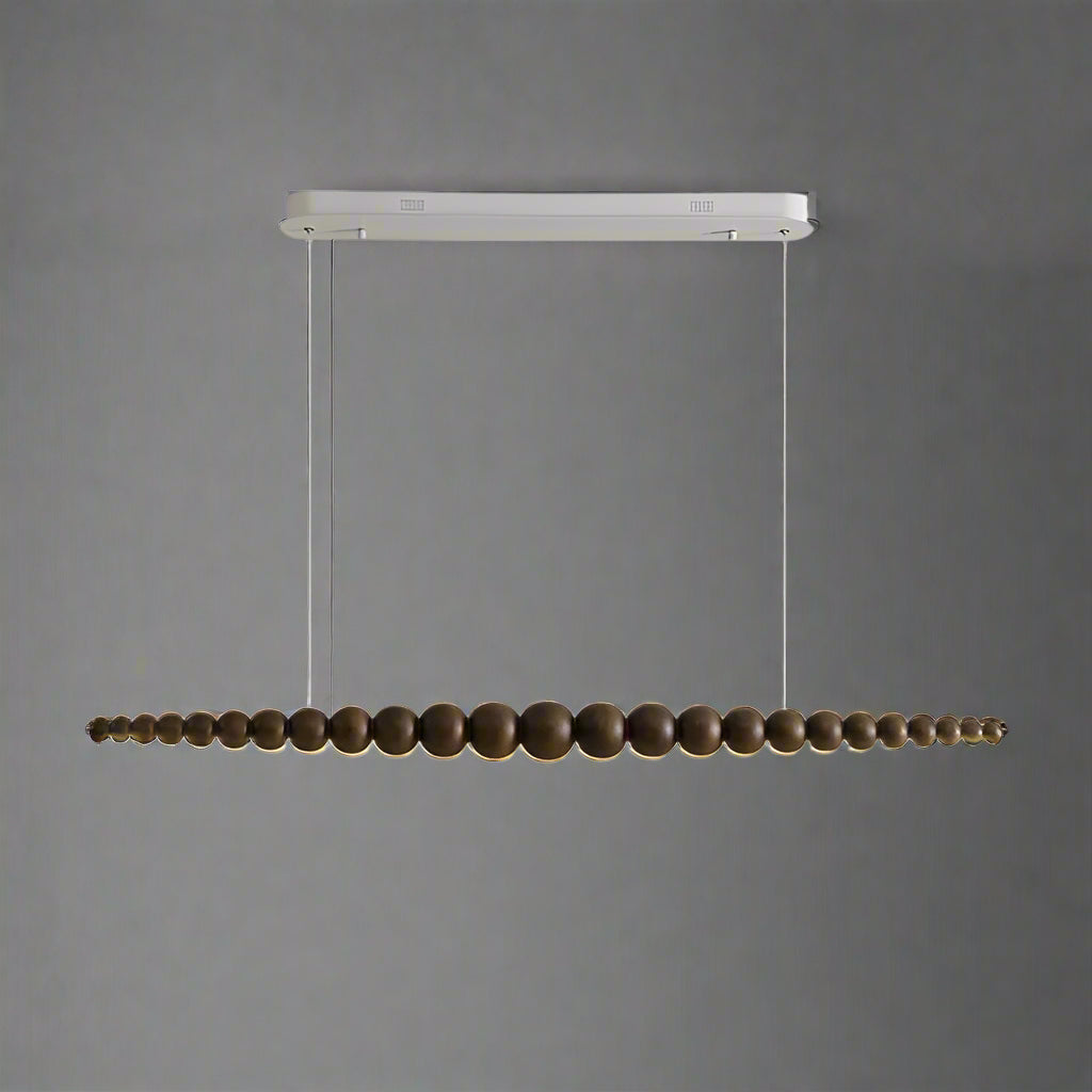 Wooden Beads Bar Pendant Lighting | Modern Led Kitchen Island Dining Room | Casalola - Lamps