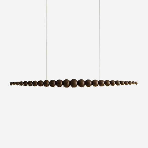 Wooden Beads Bar Pendant Lighting | Modern Led Kitchen Island Dining Room | Casalola - Lamps