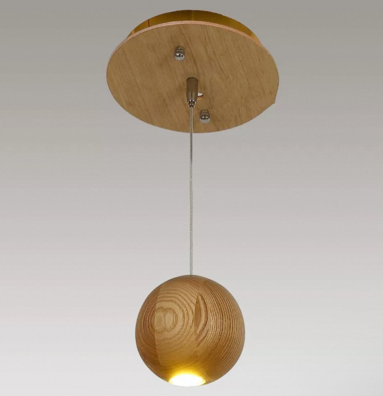 Wooden Sphere Pendant Lights for Dining Room Stairs Living - Lamps